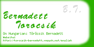 bernadett torocsik business card